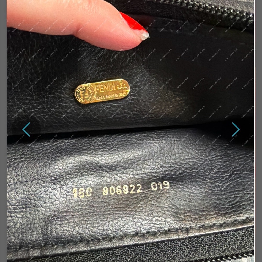 Vintage Fendi Embossed Black Leather Bag comes with COA - Picture 14 of 14